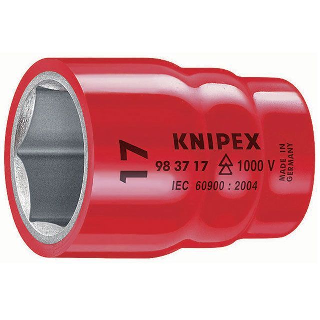 クニペックス 9837-1/2（3/8SQ） 絶縁ソケット 1000V KNIPEX
