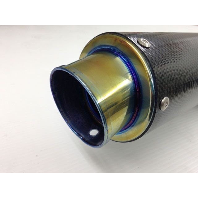 Kファクトリー 汎用 カーボンGPサイレンサー φ86-500L カラー ゴールド
