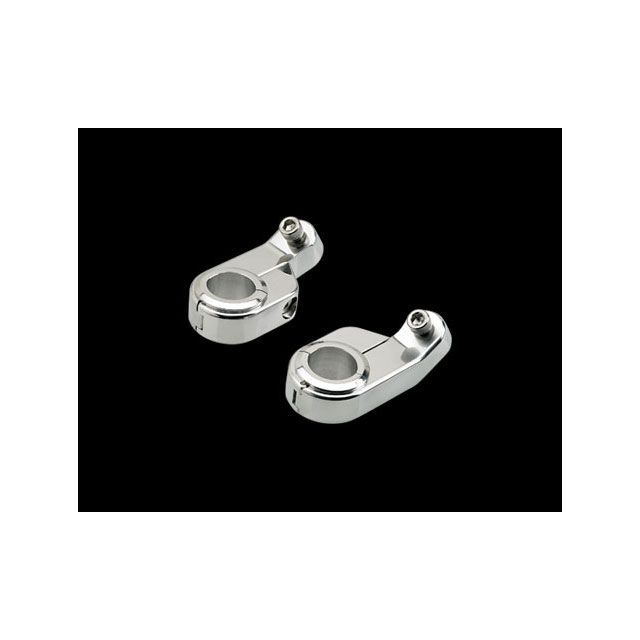 ビルトウェル 1inまたは1-1/4in径ハンドルバーやライザー 1in＆1-1/4in用アングルスピードメータークランプ クローム Biltwell