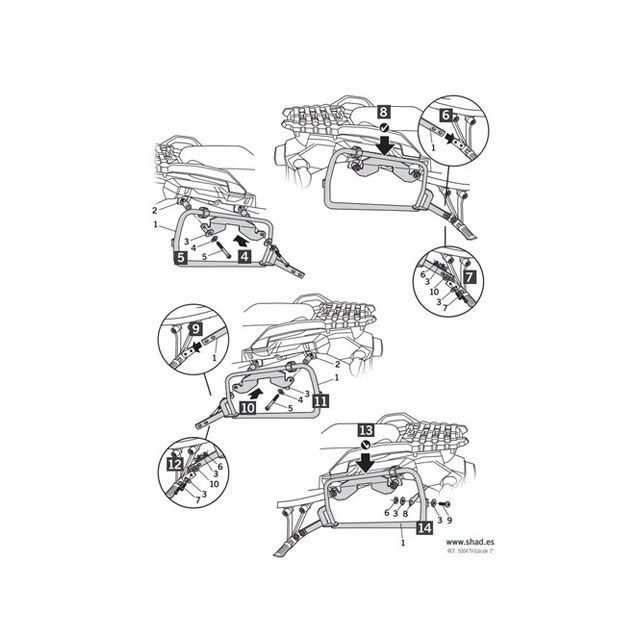 【メーカー直送】シャッド V-ストローム1050/XT V-ストローム1000 4Pシステムフィッティングキット Vストローム1000（14-19）…