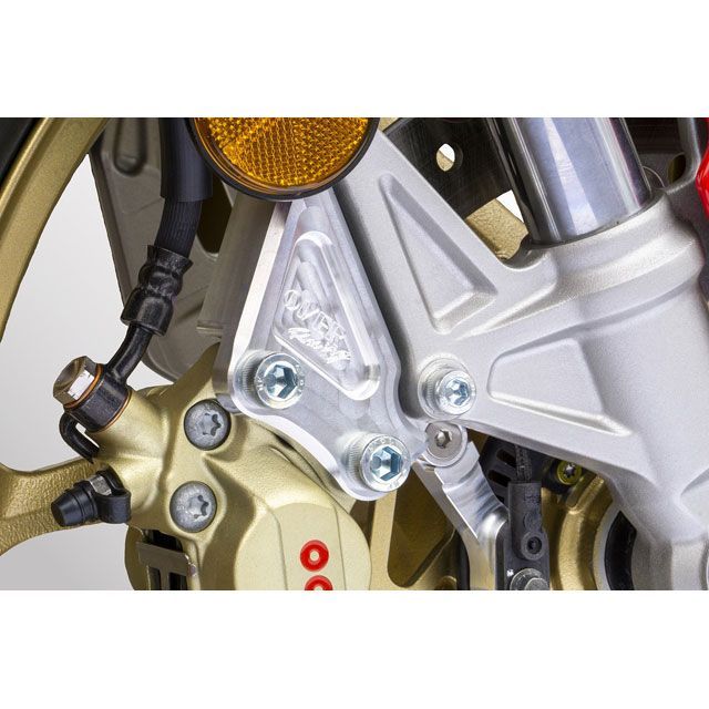 オーバーレーシング CBR250RR Fキャリパーサポート ブレンボ4P用（シルバー） OVER RACING