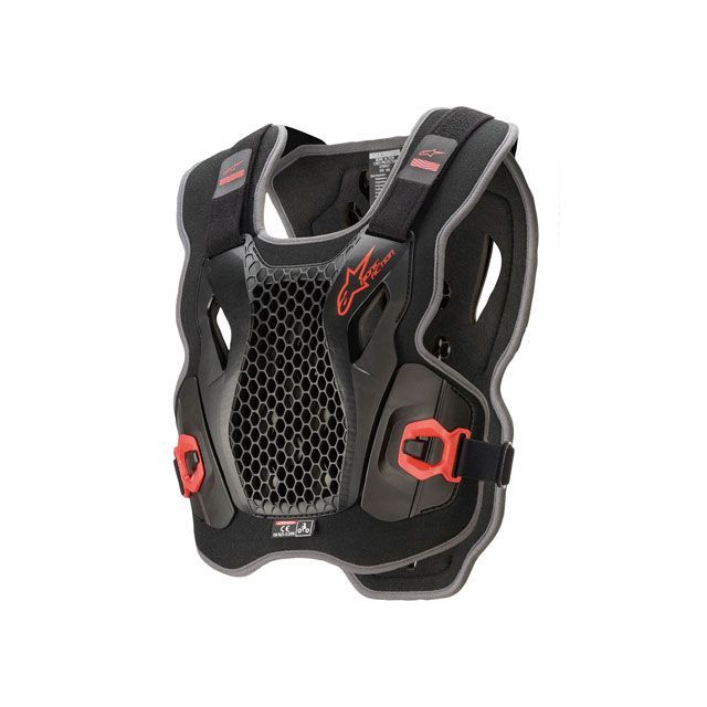 アルパインスターズ バイオニック アクション チェスト プロテクター（ブラック/レッド） サイズ XL/2XL Alpinestars