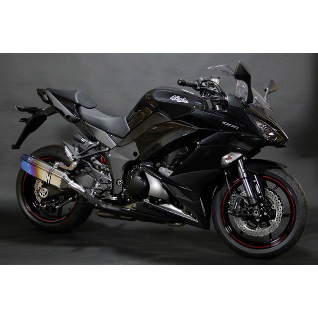トリックスター Ninja1000 政府認証デュアルスリップオンマフラーIKAZUCH焼きチタン ショート パニアケース対応 TRICKSTAR