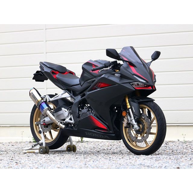 ダブルアールズ CBR250RR JMCA リアエキゾースト SS-OVAL（SHORT）タイプ 焼き色チタンサイレンサー仕様 WR’S_2