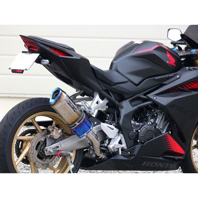 ダブルアールズ CBR250RR JMCA リアエキゾースト SS-OVAL（SHORT）タイプ 焼き色チタンサイレンサー仕様 WR’S_5