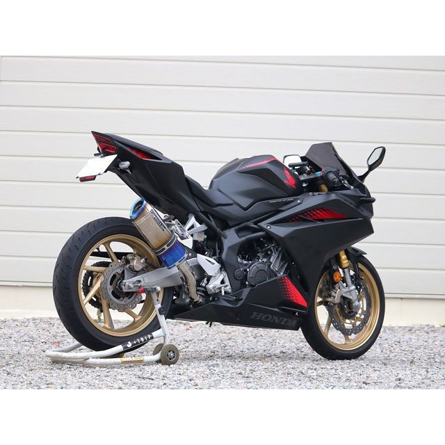 ダブルアールズ CBR250RR JMCA リアエキゾースト SS-OVAL（SHORT）タイプ 焼き色チタンサイレンサー仕様 WR’S_6