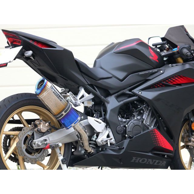 ダブルアールズ CBR250RR JMCA リアエキゾースト SS-OVAL（SHORT）タイプ 焼き色チタンサイレンサー仕様 WR’S_7