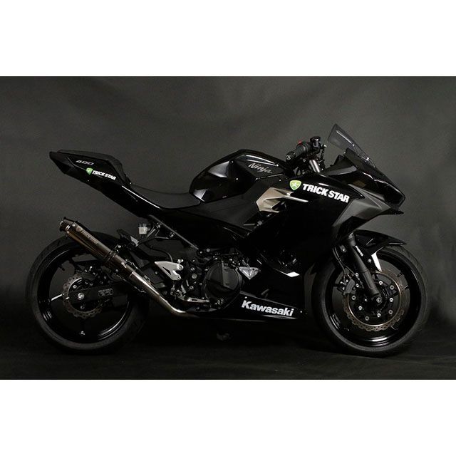 トリックスター Ninja250 Ninja400 レーシングフルエキゾースト ショットガン ブラックメッキ TRICKSTAR