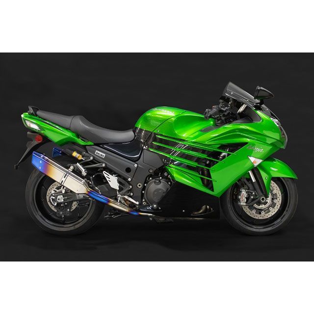 トリックスター Ninja ZX-14R 政府認証デュアルスリップオンマフラー IKAZUCHI焼きチタン TRICKSTAR