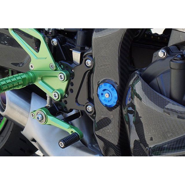 スナイパー NINJA ZX-25R ZX-4R フレームホールキャップ 青