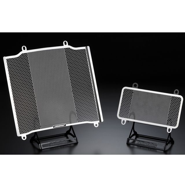 エッチングファクトリー ZZR1100 ZZR1100-D型（93〜01）用 ラジエター＆オイルクーラーガードSET カラー 黒エンブレム ETCH…