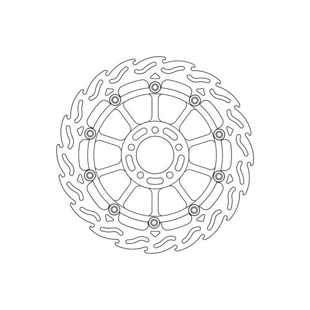 モトマスター フレイム ステンφ320 インナーブラック フロント左側 MOTOMASTER バイクの通販は 28,234円