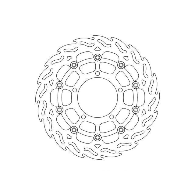 フレイムディスクΦ310 フロント用右側 ブラックインナー MOTO MASTER（モトマスター） GSR600（06〜10年） フレイムディスクΦ310 フロント用右側 ブラックインナー MOTO MASTER