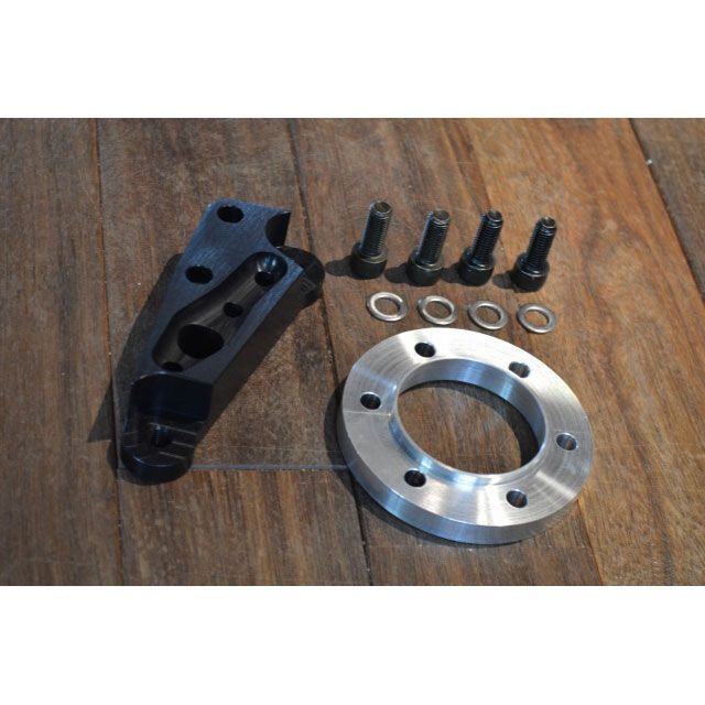 アンブ SR400/500 XS650SP SR400/XS650sp用 320Φキャリパーステー カラー ブラックアルマイト ANBU