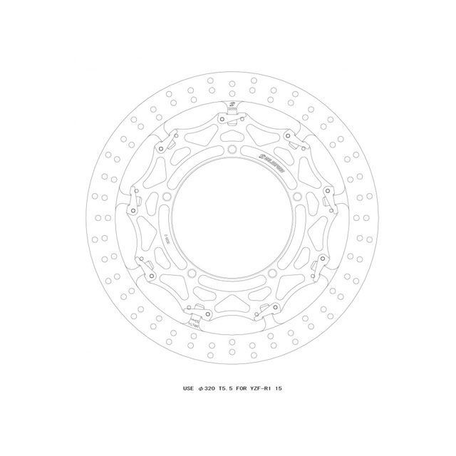 ゲイルスピード クロスロックディスクローター フロント 右 GALESPEED バイクの通販は