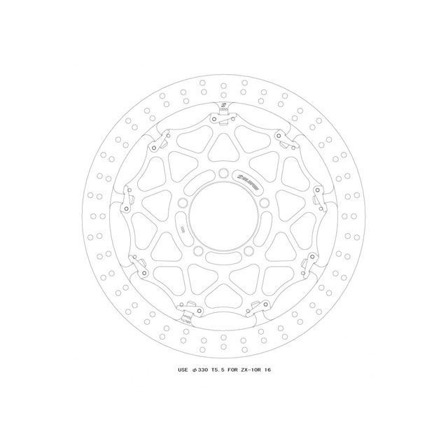 ゲイルスピード ZX-10R（ABS） クロスロックディスクローター フロント 左 GALESPEED バイクの通販は