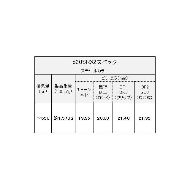 江沼チェーン 汎用 QXリングチェーン 520SR-X2 MLJ カラー スチール リンク数 128L EKチェーン_4