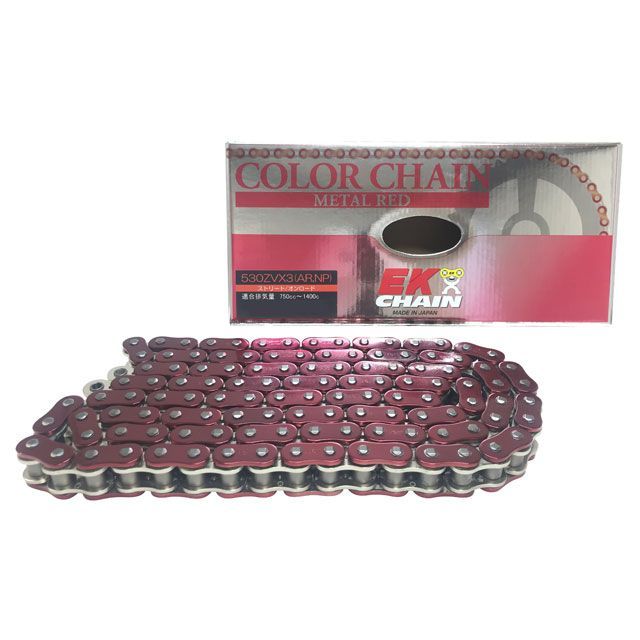 江沼チェーン 汎用 NXリングチェーン 530ZV-X3 MLJ カラー メタルレッド リンク数 114L EKチェーン