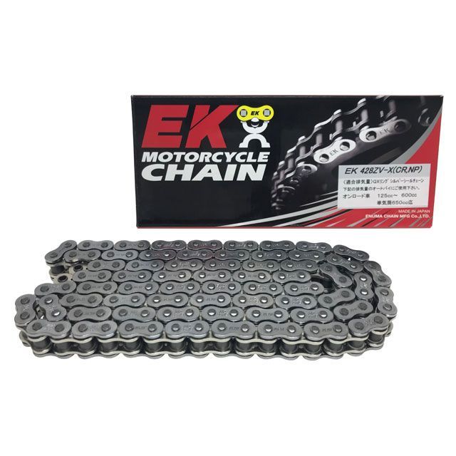 江沼チェーン 汎用 QXリングチェーン 428ZV-X MLJ カラー シルバー リンク数 86L EKチェーン バイクの通販は