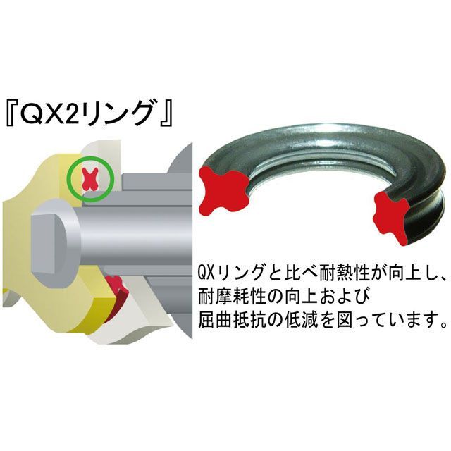江沼チェーン 250〜1400cc QX2リングシール ThreeD 530Z/3D カラー ゴールド リンク数 126L EKチェーン バイク 駆動系