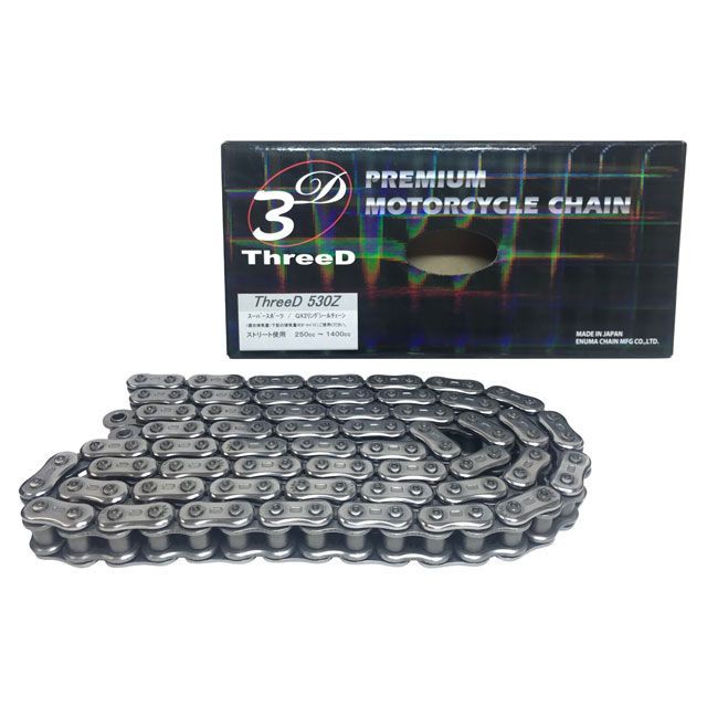 江沼チェーン 250〜1400cc QX2リングシール ThreeD 530Z/3D カラー シルバー リンク数 112L EKチェーン