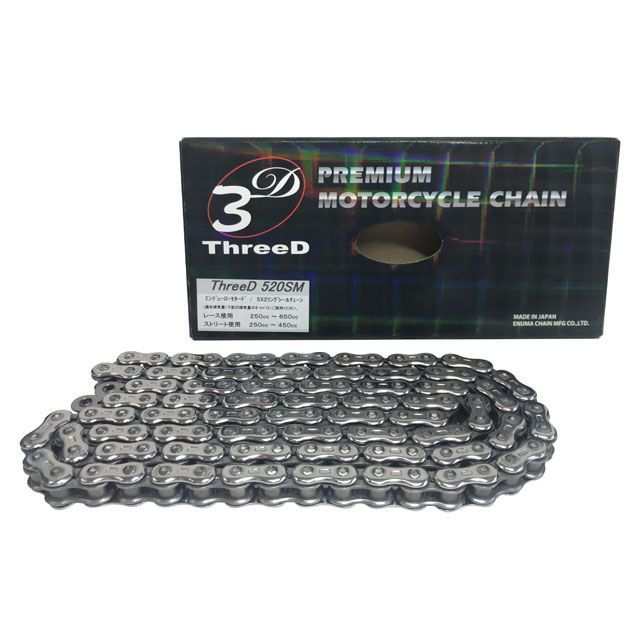 江沼チェーン 250〜650cc SX2リングシール ThreeD 520SM/3D CR(シルバー) リンク数 118L EKチェーン バイクの通販は