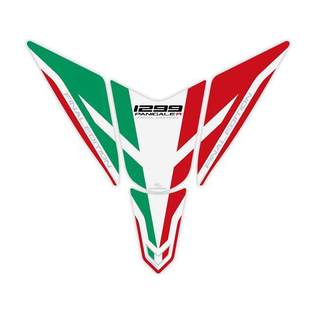 モトグラフィックス 1299PANIGALE R タンクパッド ホワイト/レッド/グリーン MOTOGRAFIX バイクの通販は