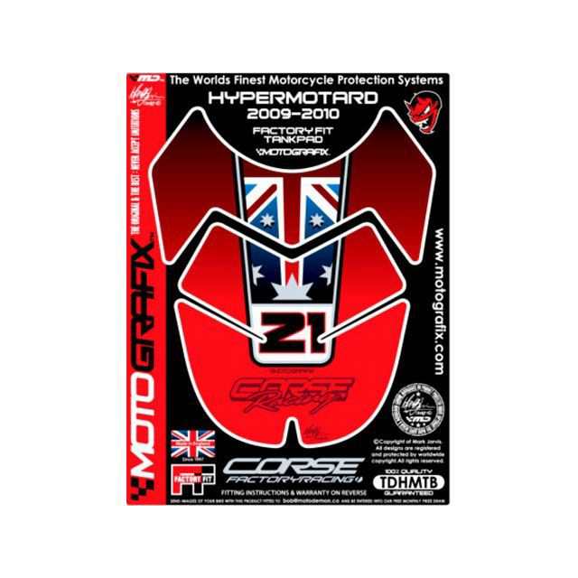モトグラフィックス HYPERMOTARD タンクパッド レッド MOTOGRAFIX バイクの通販は 5,462円