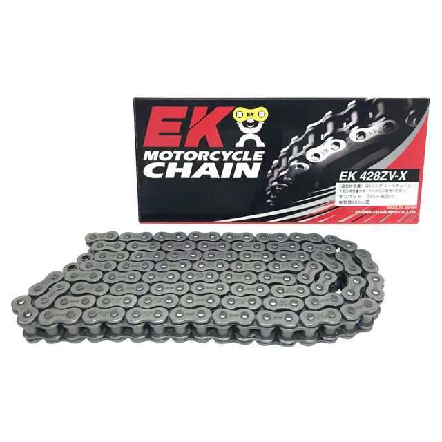 江沼チェーン 汎用 QXリングチェーン 428ZV-X SKJ カラー スチール リンク数 110L EKチェーン バイクの通販は