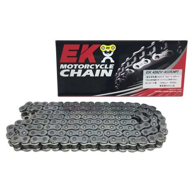 江沼チェーン 汎用 QXリングチェーン 428ZV-X SKJ カラー シルバー リンク数 106L EKチェーン バイクの通販は