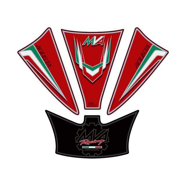 モトグラフィックス MV AGUSTA MVA タンクパッド レッド/シルバー MV AGUSTA MVA MOTOGRAFIX バイクの通販は
