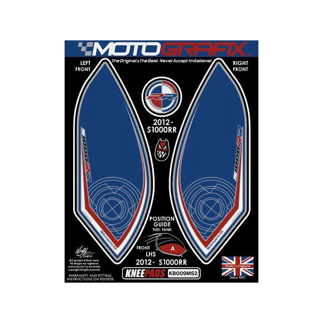 モトグラフィックス S1000RR ボディパッド ニー ブルー/ホワイト/レッド MOTOGRAFIX バイクの通販は