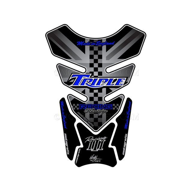 モトグラフィックス QUADPAD タンクパッド ブラック/ブルー MOTOGRAFIX バイクの通販は 5,937円