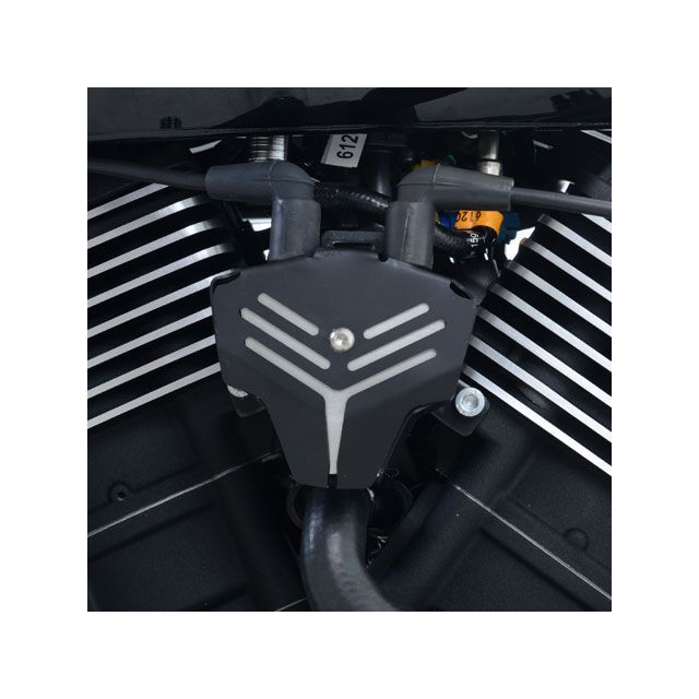 アールアンドジー Street 500/750 イグニッションコイルカバー ブラック R&G バイクの通販は