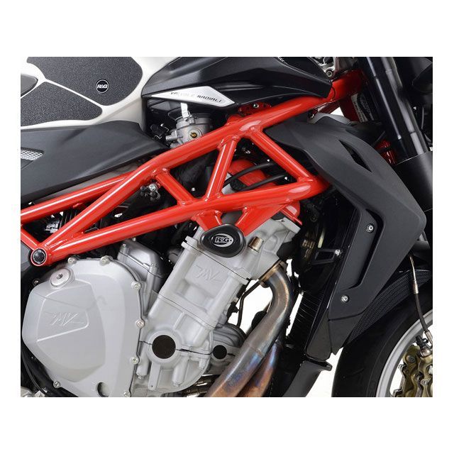 アールアンドジー Brutale 1090 エアロクラッシュプロテクター ホワイト R&G_2