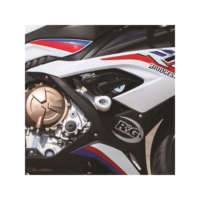 アールアンドジー S1000RR エアロクラッシュプロテクター ホワイト R&G バイクの通販は