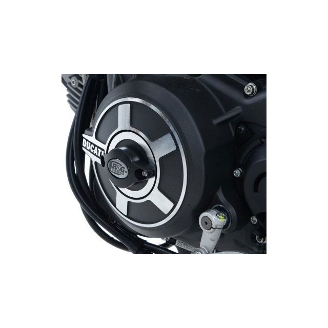 アールアンドジー Scrambler エンジンケーススライダー左 ブラック R&G バイクの通販は