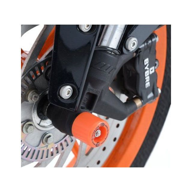 アールアンドジー 125/200/390DUKE RC125/200/390 フォークプロテクター オレンジ R&G バイクの通販は