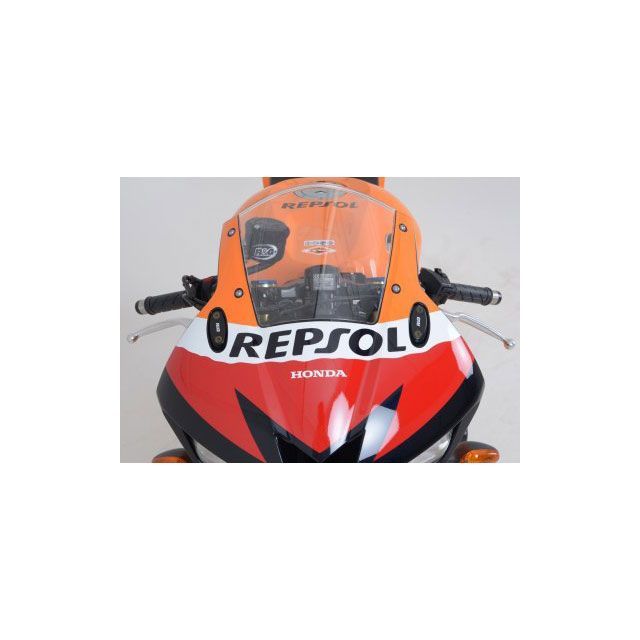 アールアンドジー ミラーブランキングプレート ブラック R&G バイク