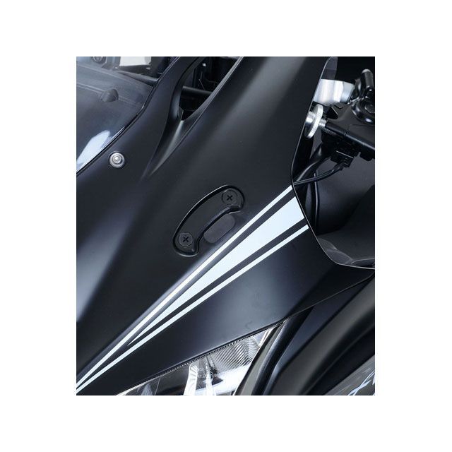 アールアンドジー ZX-10R ミラーブランキングプレート ブラック R&G バイク