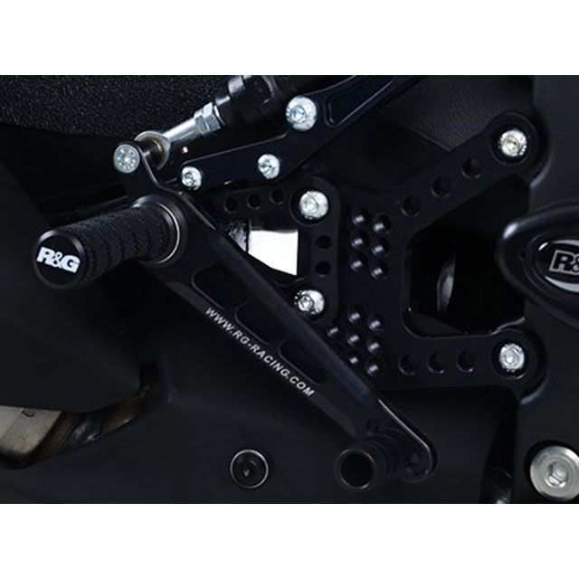 アールアンドジー ZX-6R 可変レーシングステップキット ブラック R&G バイクの通販は
