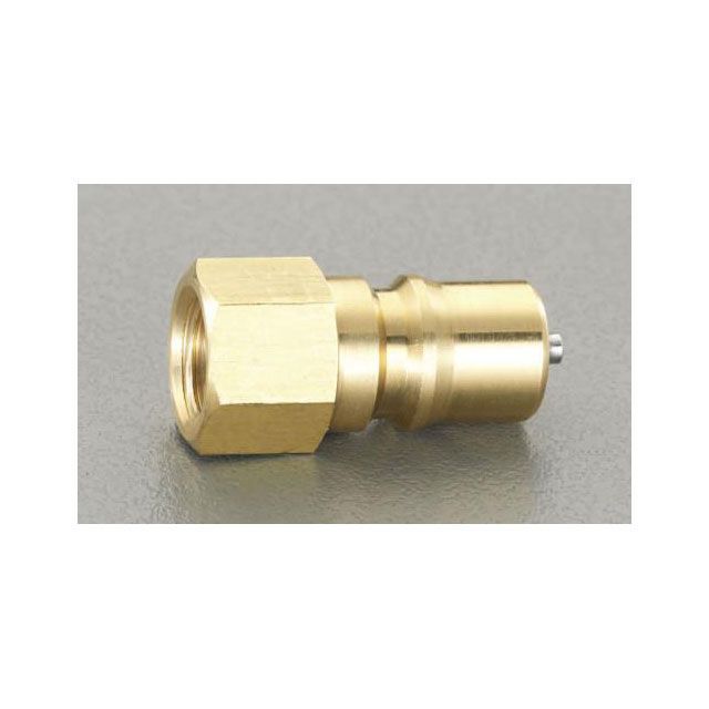 エスコ Rc1・1/2”雌ねじプラグ（ストップ付/真鍮製） ESCO