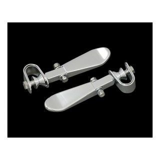 ネオファクトリー 汎用 スプーンフットペグ クランプ付き クローム Neofactory