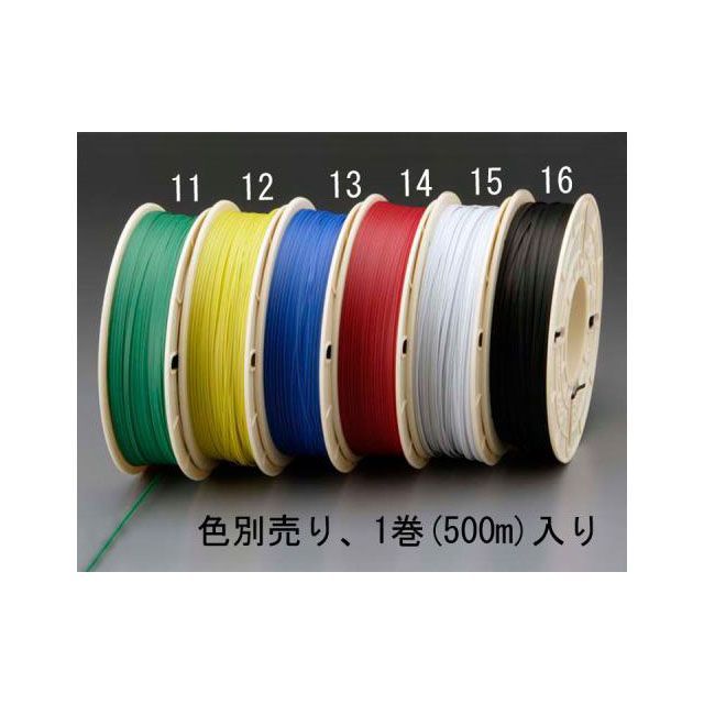 エスコ 4.0mmx500m ビニタイ（ポリエチレン製/赤） ESCO バイク 車 自動車 自転車の通販は 5,521円