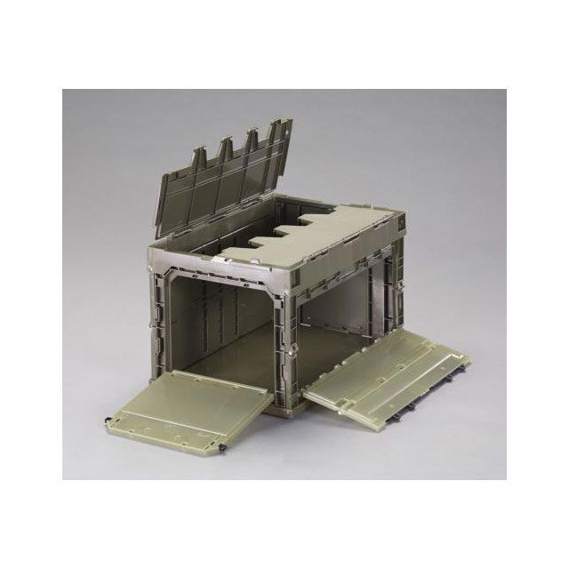 エスコ 531x368x334mm/50L 折畳コンテナ（OD/蓋・窓付5個） ESCO バイク 車 自動車 自転車の通販は 23,380円