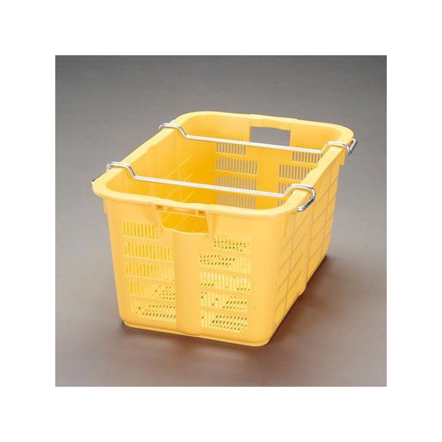 エスコ 578x390x283mm/43.3L コンテナ（黄） ESCO バイク 車 自動車 自転車の通販は 5,883円