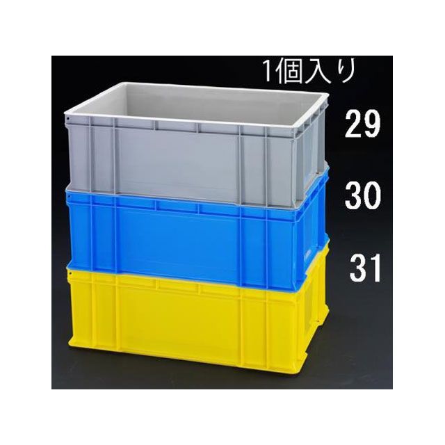 エスコ 658x448x225mm/53.9L コンテナ（ブルー） ESCO