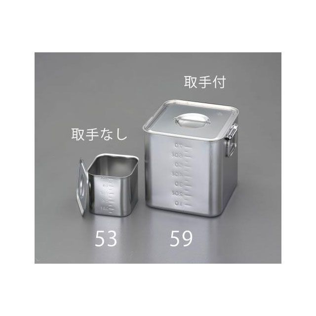 エスコ 300x300x300mm 深型BOX（ステンレス/目盛り付） ESCO
