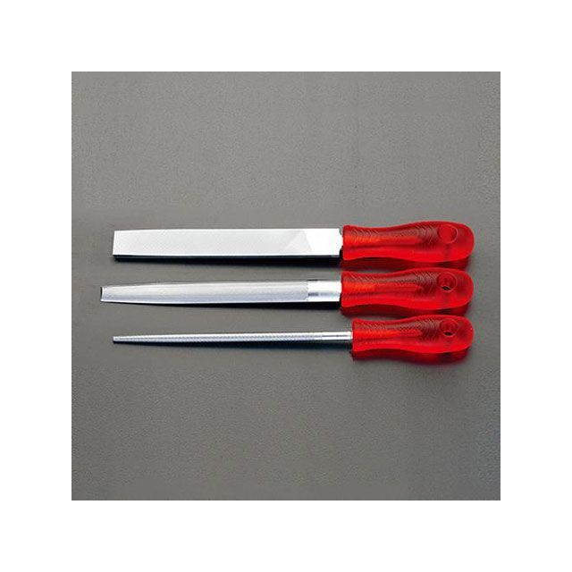 エスコ 250mm 鉄工やすり（コーティング3本組/中目） ESCO