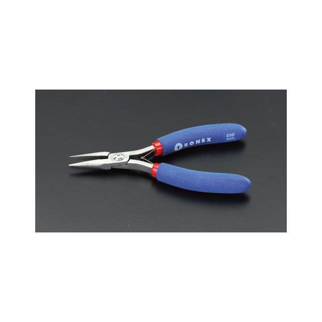 エスコ 138mm 精密用プライヤー（ESD/半丸/バネ付） ESCO